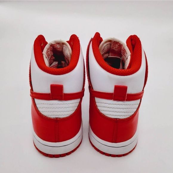 Nike Dunk High PS Basketball Sneakers Kids Size 12.5 C White Red Classic Shoes - Picture 4 of 8
